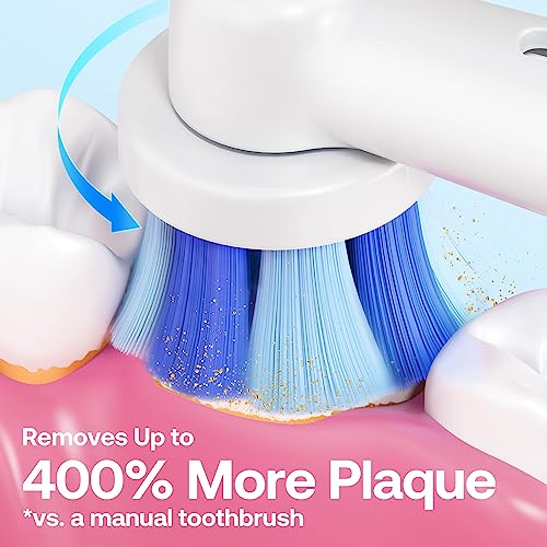 Image of Bitvae R2 Rotating Electric Toothbrush for Adults with 8 Brush Heads, 5 Modes Rechargeable Power Toothbrush with Pressure Sensor, Purple