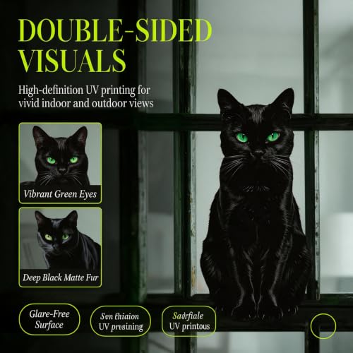 Halloween Window clings 9 Black Cat Static Sticker for Party & Home Decor - image 7