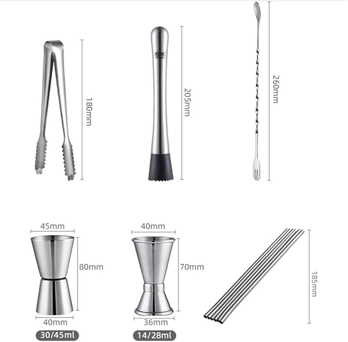 Set de Coctelera 17 Piezas con Soporte de Madera miniatura 4