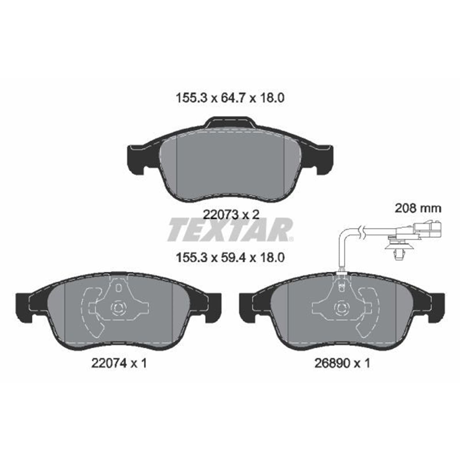 Textar Bremsscheiben 280mm + Beläge vorne