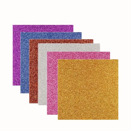 Image of Acrylic Sheets Both-Side Glitter Acrylic Sheets 1 /8 Thick for Laser Cutting Engraving Plexiglass Sheets for Art Design Crafting DIY Home Decore Festival Ornaments (6, Multi Sets, 8 * 8)