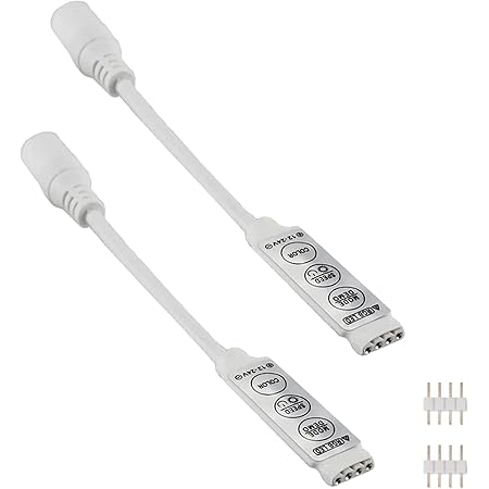 Amazon.com: RGBZONE 2 Pcs Mini RGB LED Controller DC 5-24V 3x2A, 3-Key ...