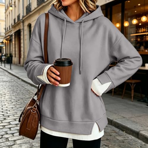 Pullover Hoodies for Women 2 in 1 Layered Oversized Sweat Shirt Y2k - image 2