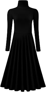 MOLLDAN Long Sleeve Praise Dance Dress for Women Liturgical Church Worship Fit Full Length,Breathable Lined