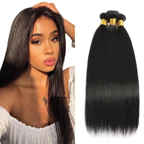 Bundles Human Hair StraightBundles 24 26 28 inch StraightBundle Human Hair 10A Brazilian Virgin Remy Hair Extensions 150g