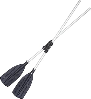 Ejoyous 2 Stück Kajakpaddel Aluminium Doppelpaddel Paddel mit Verstellbaren Paddel-Blätter für Kanusport Kajakfahren Kanadier Boot Ruderboot Kayak Paddel Abnehmbar für Kanu