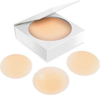 Nipple Covers - Reusable Adhesive Invisible Sticky Silicone Bra Nipple Coverage Pasties Breast Petal for Women
