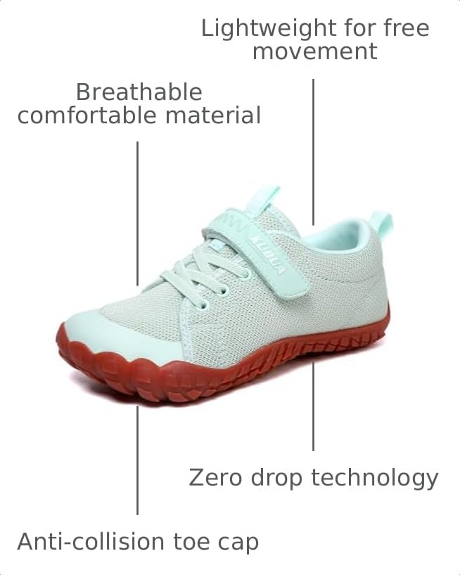 Image of KUBUA Kids Barefoot Shoes for Boys Girls Zero Drop Minimalist Sneakers | Wide Toe Box, Natural Foot Development, Lightweight, Hiking, Running, Tennis, Walking, School, Toddler, Little Kid, Big Kid