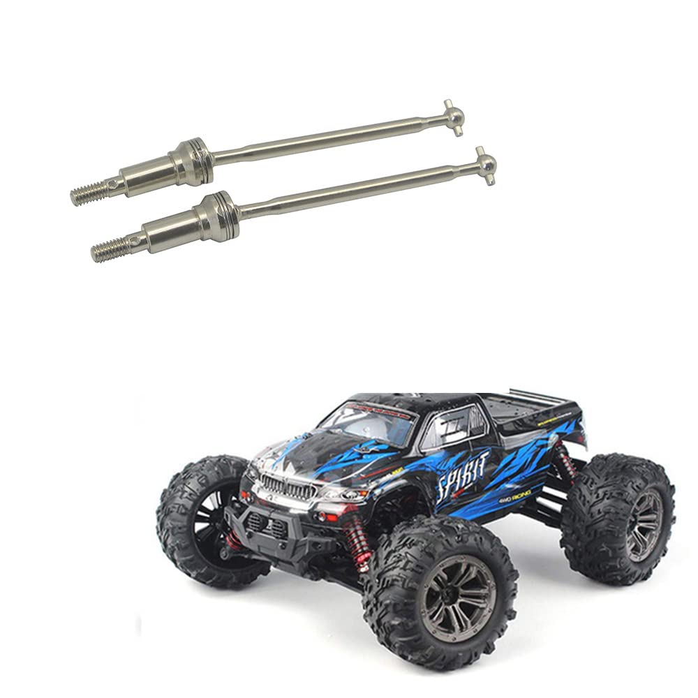 Puooifrty Lot de 2 arbres d'entraînement avant en métal CVD QWJ01 pour Xinlehong Q901 Q902 Q903 9130 9136 9137 1/16 RC pièces