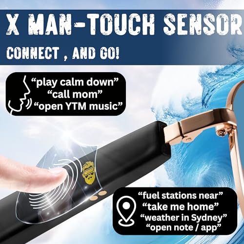 Smart Bluetooth Glasses for Men and Women,with Speakers New 5.3 Android Siri Touch and Voice Assistant, 120H SB, Brown Aviator3