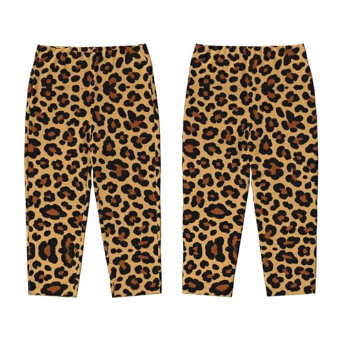 Pajama Pants Pajama Bottoms with Elastic Waistband Sleepwear Lounge PantsAnimal Leopard Skin3