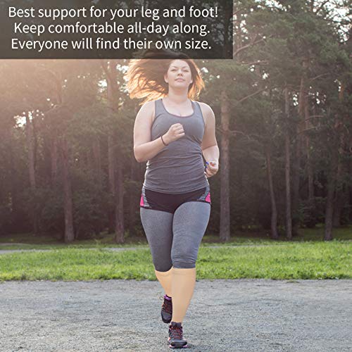 Image of Extra Wide Calf Compression Socks Toeless for WomenMen 20-32mmHg Plus Size