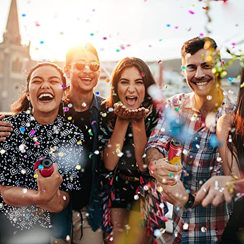 Image of 8 PCS Confetti Poppers Cannons for Wedding Birthday Graduation Baby Shower Fun Party Supplies Decorations and Favors