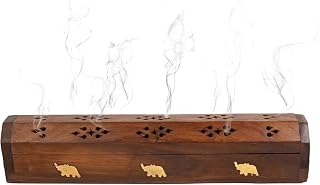 Eden International Wooden Incense Holder Incense Burner Holder Incense Stick & Cone Burner Holder Wooden Agarbatti Stand w Price In India