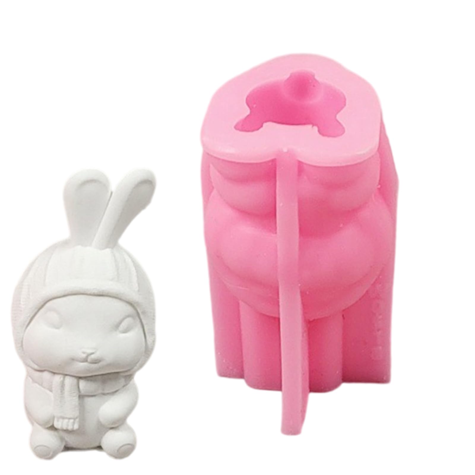 Kalttoy Bunnies Statue Silicone Molds for Soap Making 3D Animal Shape Silicone Molds for Epoxy Resin Craft