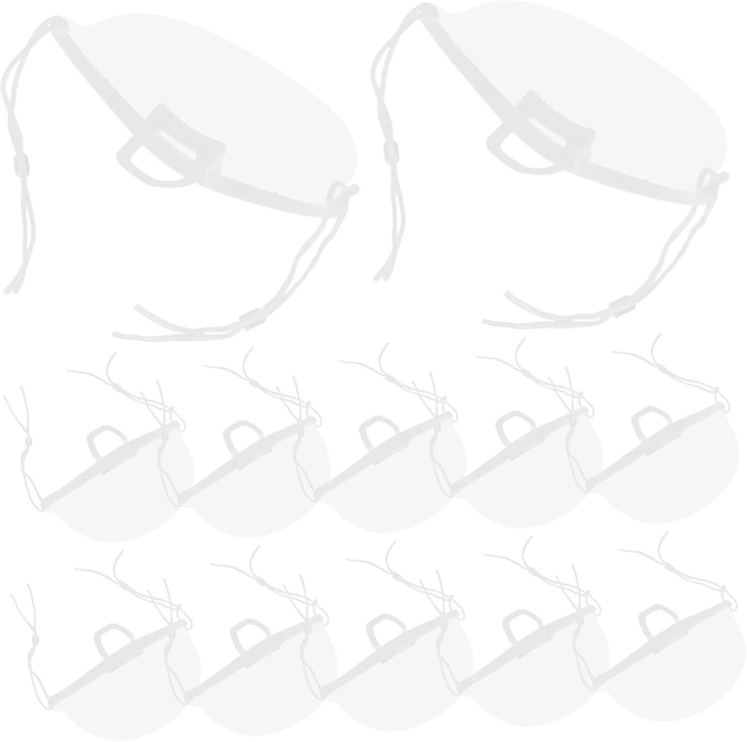 100pcs Nose Cover Mask Fog for Waiter Plastic Mask Chef Fog for Food Serving Reusable Restaurant Supplies