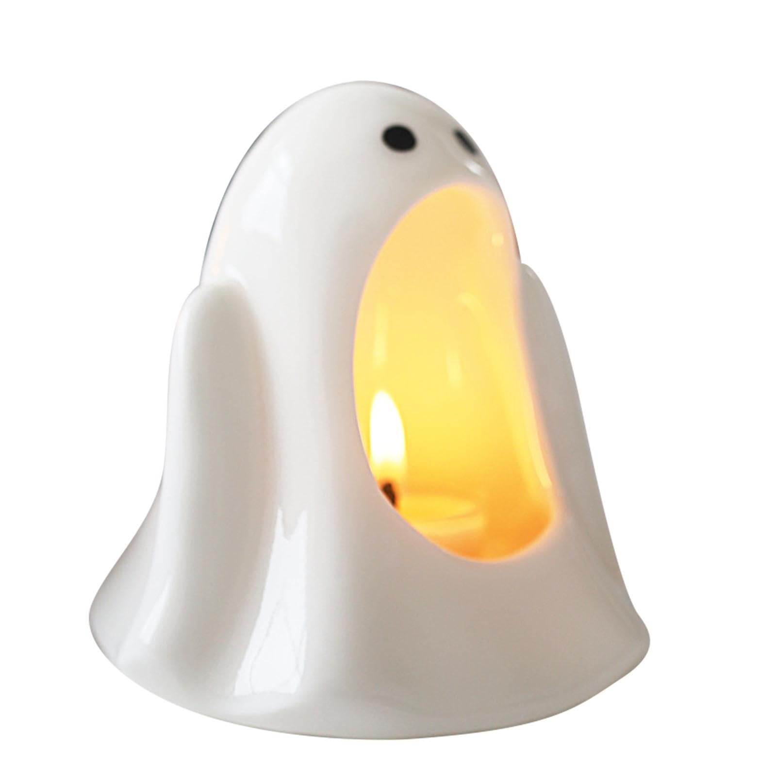 Support de fantôme fait à la main en céramique, bougeoir design et esthétique d'intérieur