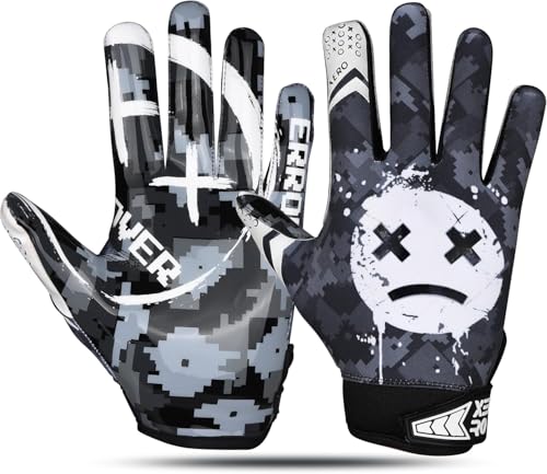 LupineRage Game Over Tacky Grip Football Gloves (Large)