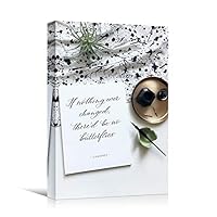 Canvas Wall Art Pressed Quotes Bedroom Industrial Inspirational Modern Art Multicolor Neon Photography Quotes Urban - 12x18 inches