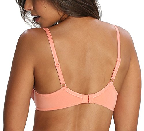 Image of Jockey 1245 Women's Under-Wired Padded Super Combed Cotton Elastane Stretch Medium Coverage Multiway Styling T-Shirt Bra with Detachable Straps