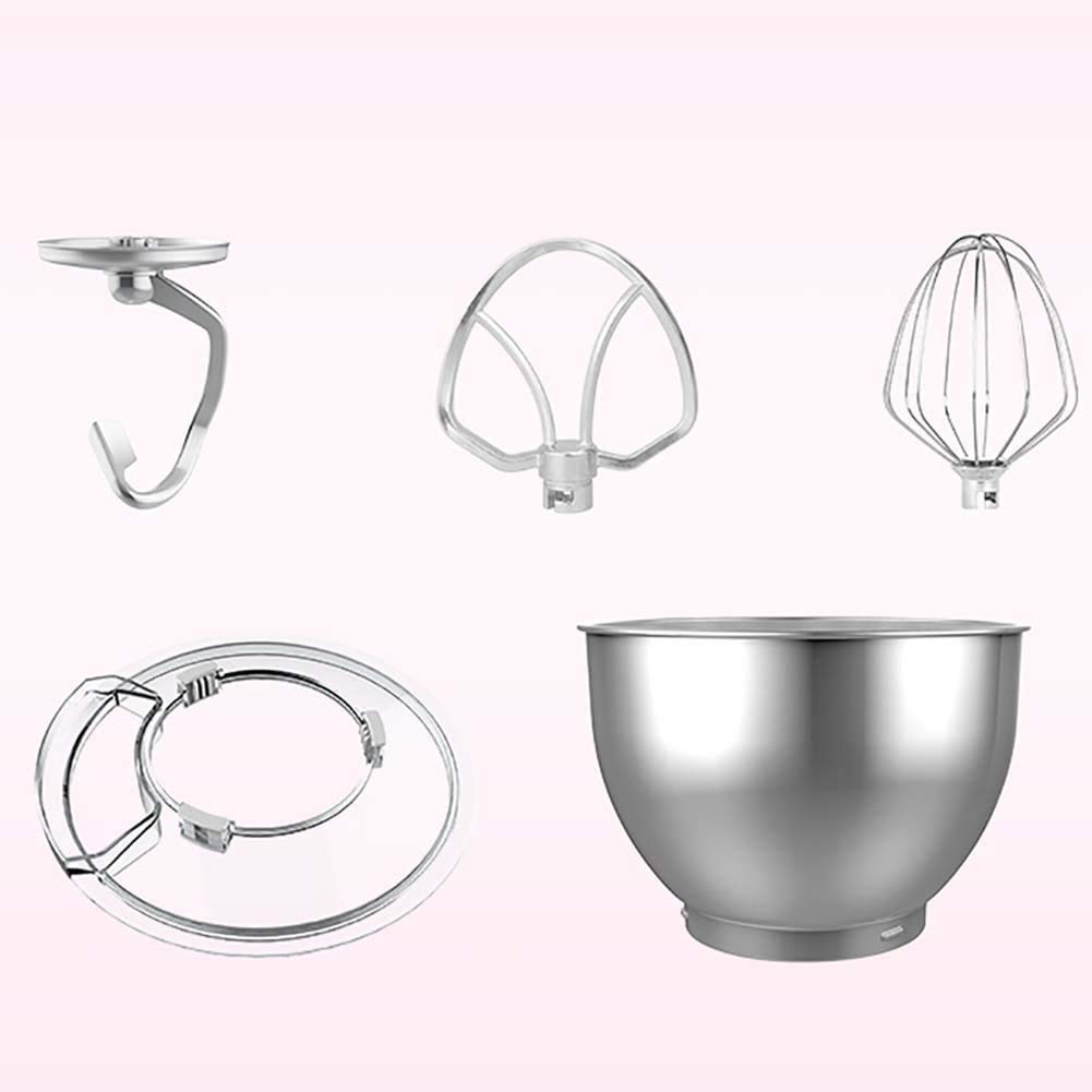 Mixer da Tavolo, Ciotola in Acciaio Inossidabile da 5,5 L, Robot da Cucina elettrici a 6 velocità da 800 W, Robot da Cucina con Gancio per impastare, Oro