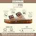 CUSHIONAIRE Pool Slides For Women Waterproof Double Buckle Adjustable Slip-On Womens Sandals For Beach Shower Casual Wear, WHISKEY 9