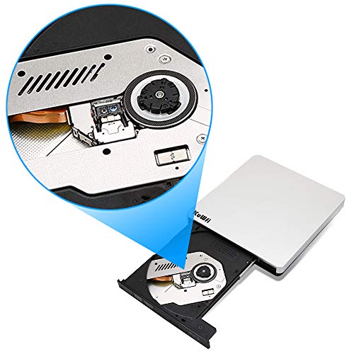 Kuwfi External Blu Ray Drive Usb 3.0 Player External Cd/Dvd Burner/Writer Blu-Ray Portable Drive Optical Drive Support 3D For Mac Pc Laptop Notebook #TOP6