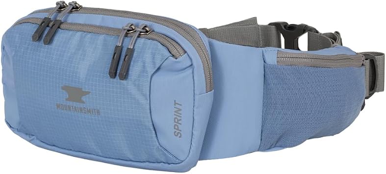 Mountainsmith Sprint Lumbar Pack - Coronet Blue | Waist, Fanny, Hip, Running, Hiking, Travel, Dog-Walking, 4 Zippered Pockets