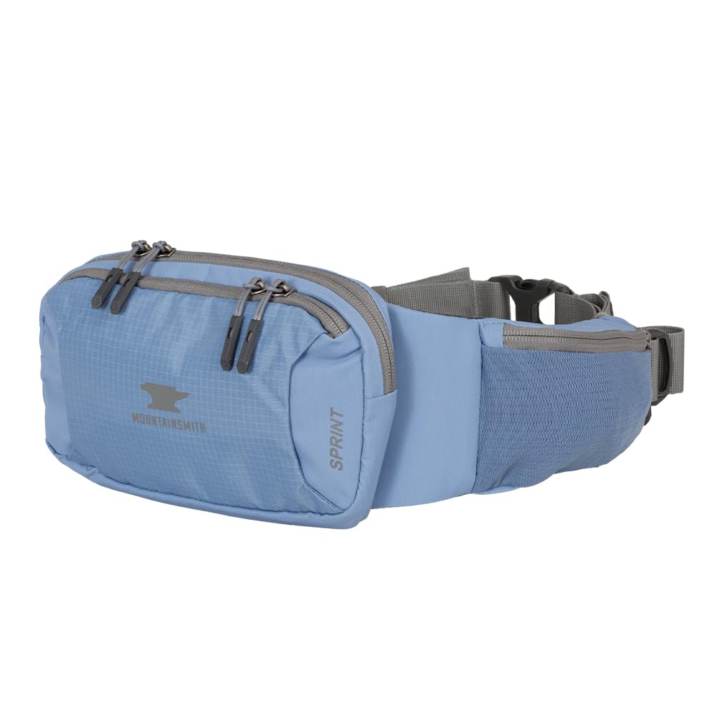 Riñonera Lumbar Mountainsmith Day - Para Senderismo, Running, Ciclismo - Con Portabotellas, Color Moon Mist Grey, Talla Única