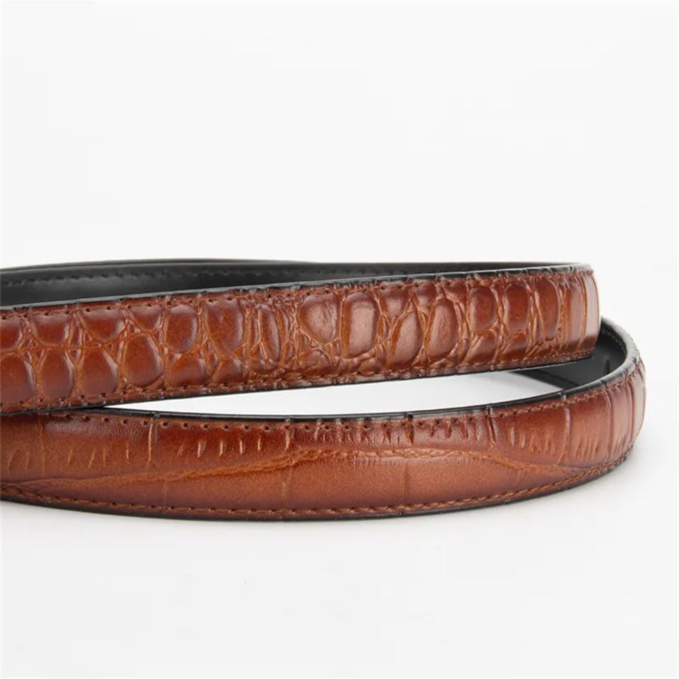 Pohullan Women Metal Square Buckle Thin Belt Casual High Sense Dress Jeans Leather Belt4