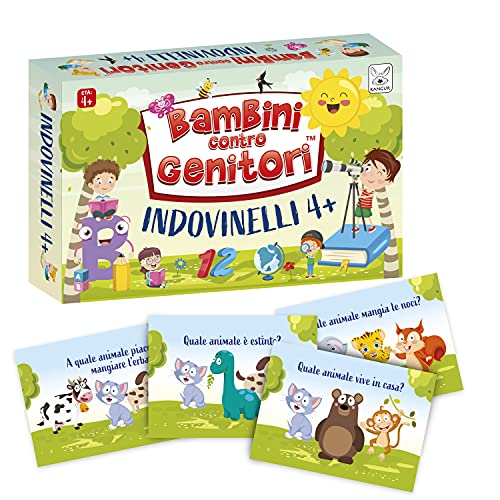 Spiel für Kinder 4+ Quiz Kartenspiel für Familien Pädagogische Spiele für Kinder | Kinder gegen Eltern Rätsel 4+ | – Bild 3