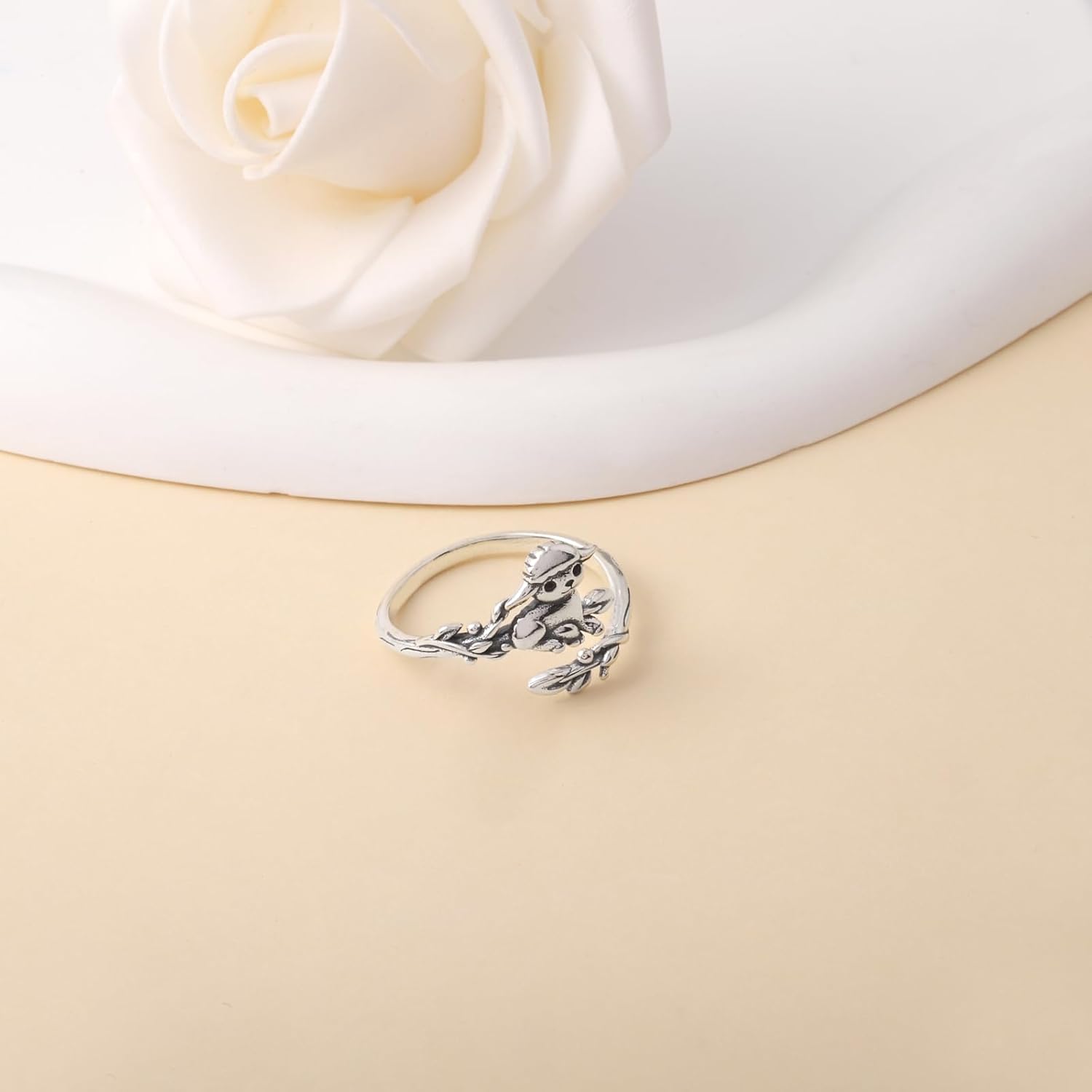 Cute Goat Rings for Women - 925 Sterling Silver Goat Rings Cute Animal Ring Adjustable Hypoallergenic Jewelry Birthday Gifts for Women - Image 3