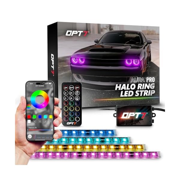 OPT7 Aura Pro Halo Lights for 2008-2023 Dodge Challenger