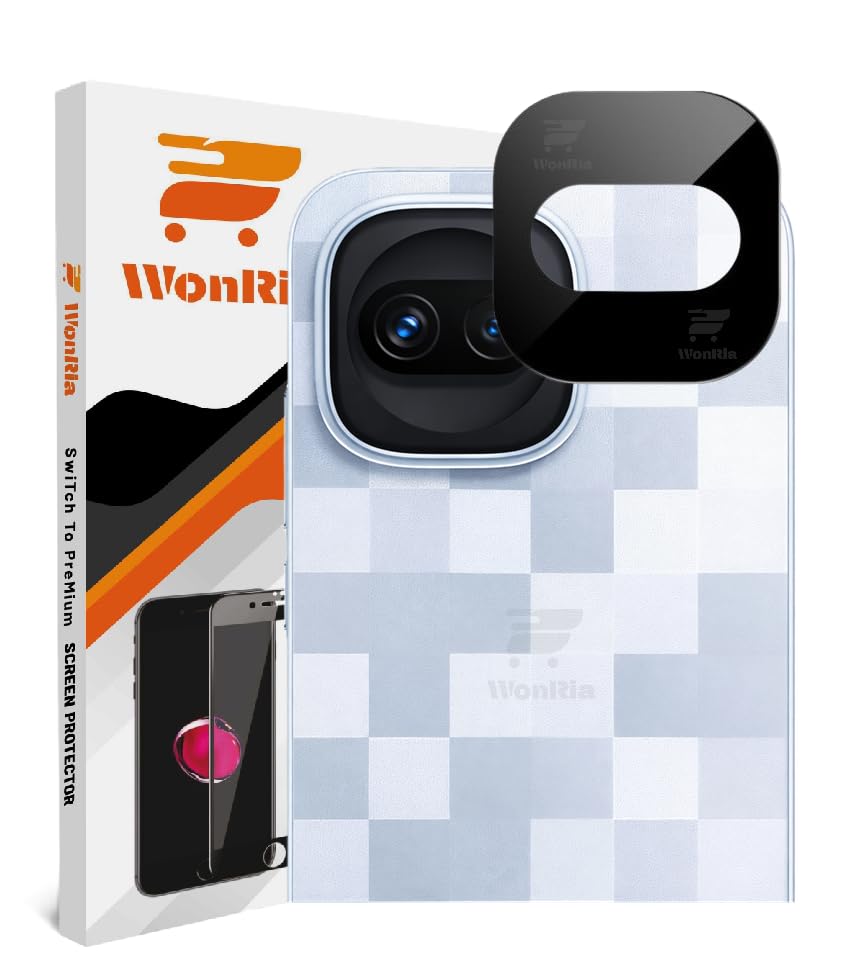 Image of WonRia Pack 1- Back Camera Glass Protector for iQOO 15R 5G Camera Lens Protector Guard [3D Premium] - Black