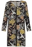 Streifenmuster mit Blättern GINA LAURA Damen Kleid, Blätter-/ Streifenmuster, Jacquard-Qualität schwarz XL 728762 10-XL