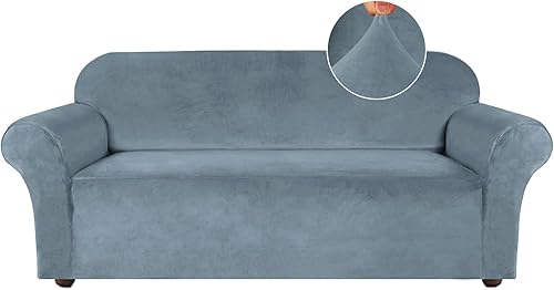 Miniatura 53 de Turquoize Funda elástica de terciopelo para silla, fundas para sofá, funda para silla de sala de estar, funda para sillón con brazos, funda para