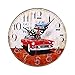 GOTOTOP 12cm Round Wood Wall Clock Artistic Creative European Vintage Style Home Office Bedroom Decoration Ornaments(#2)