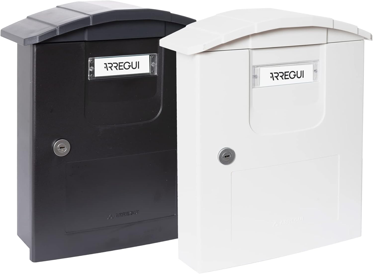 Individual Heavy Duty Plastic Mailbox, Wall Box, Size M (DIN A4 and Magazines), Easy to Assemble, White