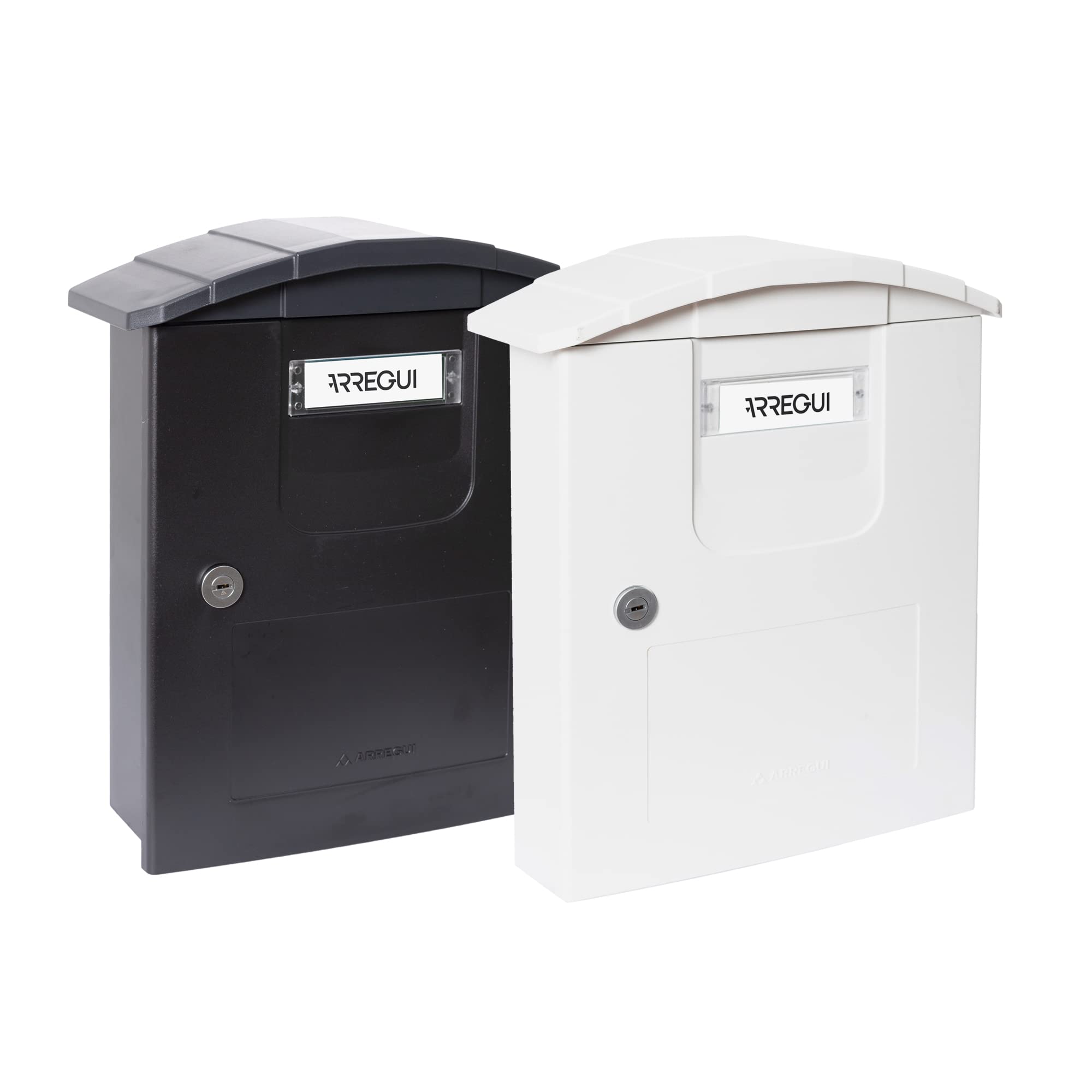ARREGUI Costa E5304 Boîte aux Lettres en Plastique Robuste, Taille M (courrier Format A4 et Magazine), Boîte aux Lettres Murale, Anti-Pluie, Anticorrosion, Facile à Installer, Noir