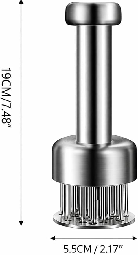 Ablandador de Carne de Acero Inoxidable con 21 Agujas miniatura 2