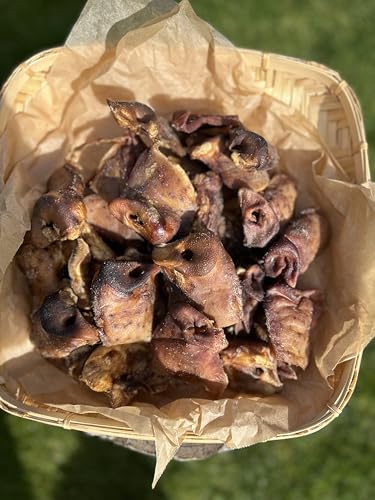 Getrocknete Schweineschnauze, Schweinenasen für Hund 1kg, natürlicher Kausnack Hund, proteinreich & leicht verdaulich, Einzelfuttermittel ohne Getreide & künstliche Zusätze von Lucze