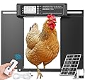 INNOLAND Large Size Automatic Chicken Coop Door Solar Powered - Timer/Manual Mode, Solar Chicken Coop Door Anti-Pinch, Aluminum Alloy Chicken Door | 20M Remote Control | Higher Battery Capacity