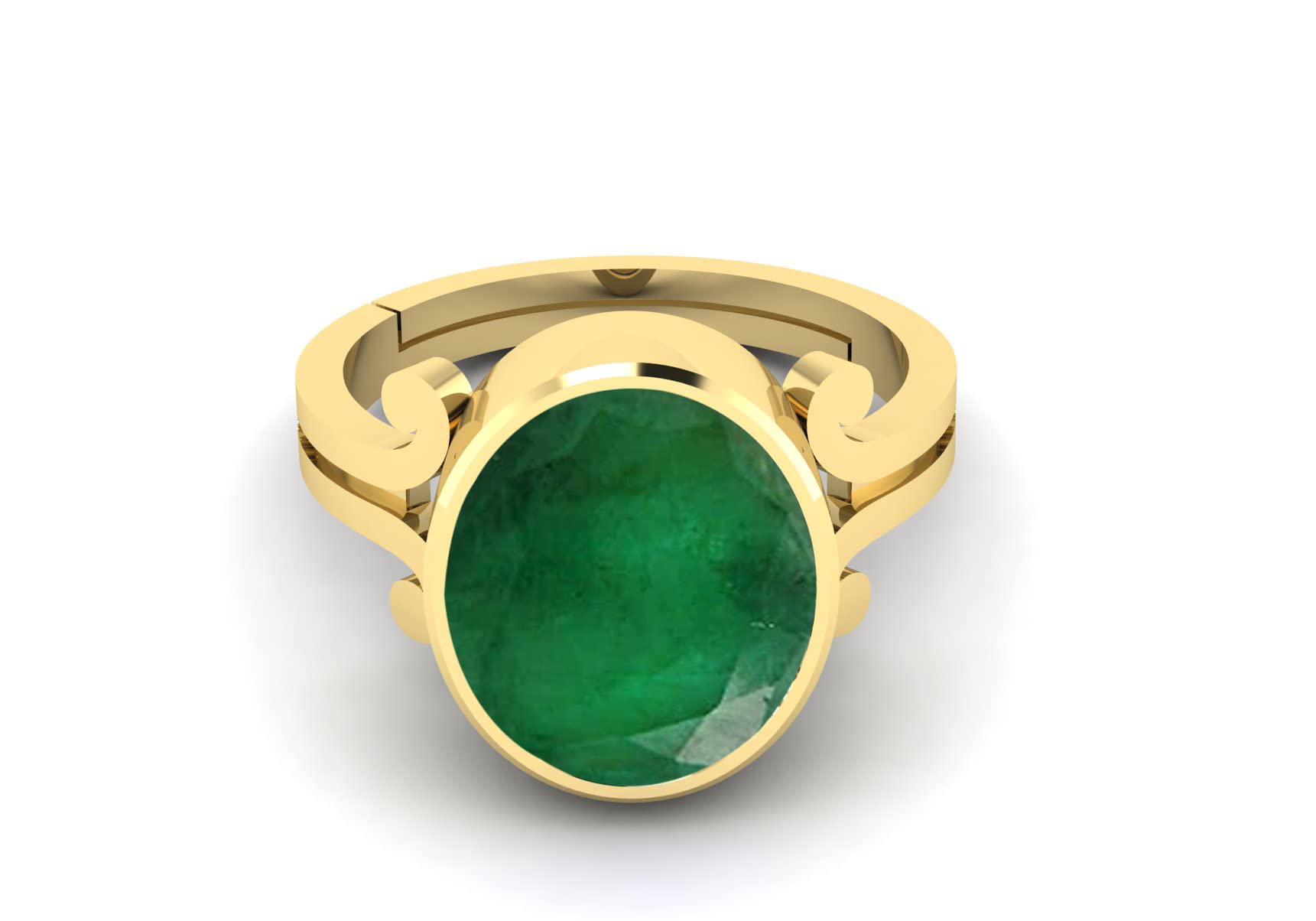RRVGEM Natural Emerald STONE RING 5.25 Ratti / 5.00 Carat Certified Green Natural Emerald Loose Gemstone Panna RING Gold Plated for Men and Women (B0BLYJYF4K) Amazon Price History, Amazon Price Tracker