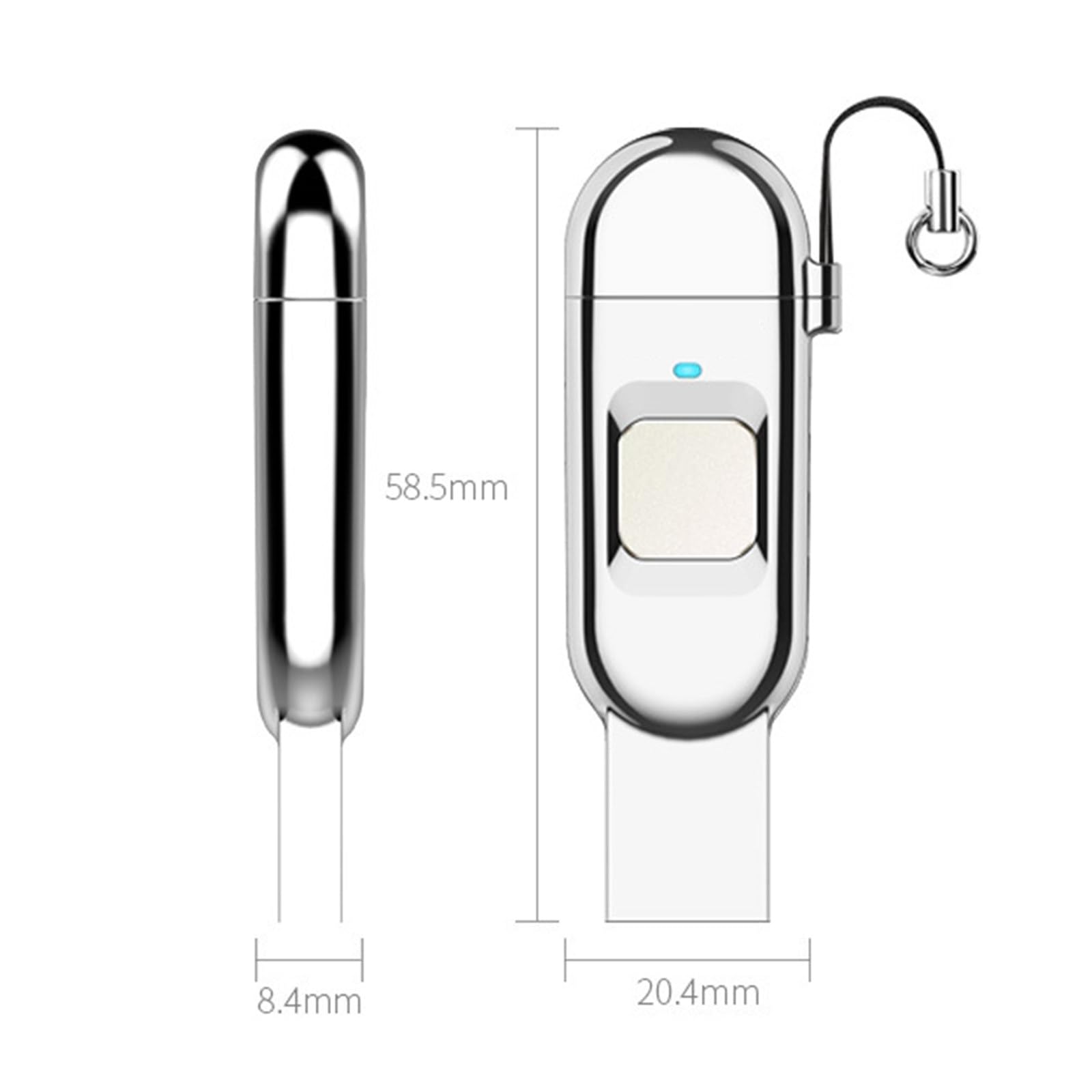 Pendrive z odciskiem palca Szyfrowanie danych Interfejs typu C Dysk Flash B-End Szybki port B 3.0 64 GB 128 GB 265 GB 512 GB,128G