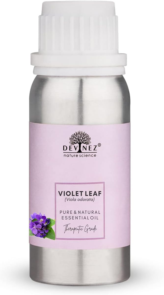 Devinez Violet Leaf Essential Oil, 100ml (Viola odorata) - 100% Pure Natural & Undiluted Therapeutic grade in Anodized Aluminum Bottle