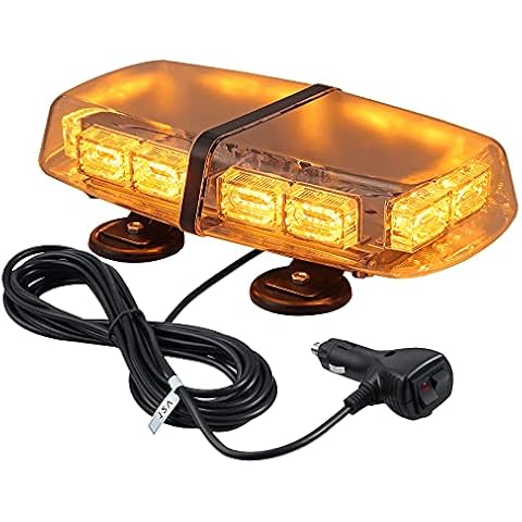 EYPINS Car Led Emergency Roof Light,72 LEDs 36W Magnetic Warning Flashing Recovery Amber Strobe Light Beacon with 7 Flash Modes for Truck Car 12/24v Cigarette Plug Cover