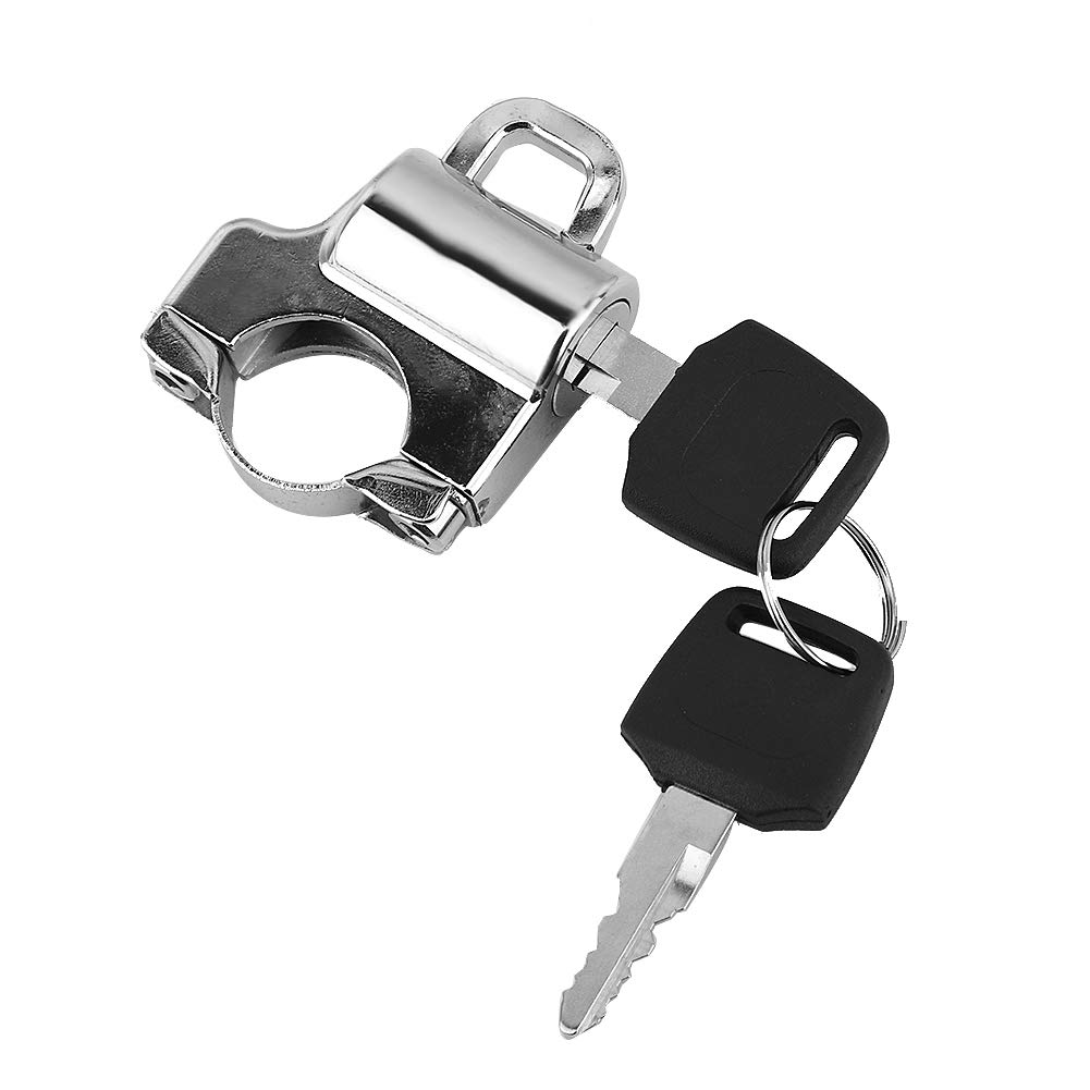 lucchetto harley-Duokon 22 millimetri manubrio moto casco serratura, lucchetto universale di sicurezza casco moto con 2 chiavi(placca)