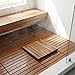 Bare Decor EZ-Floor in Solid Teak Wood, 1 Tile ONLY, Long Slat