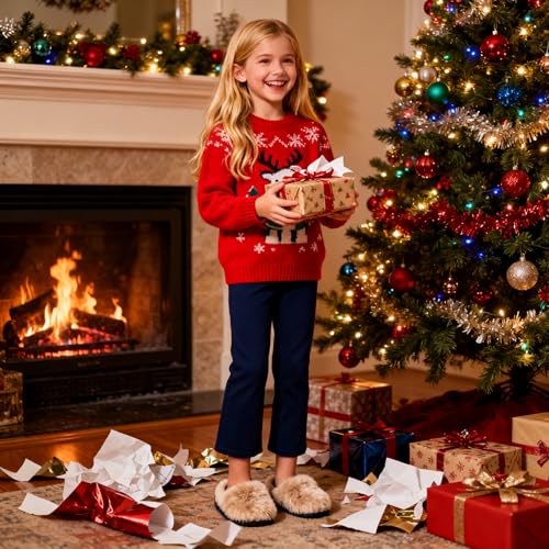 Bienzoe Girls School Uniform Pant: Kids Adjustable Waist Durable Straight Leg Dress Trouser Navy 6X