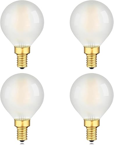 Bombilla LED regulable G16.5 E12 esmerilada G16 12, bombilla LED equivalente a 40 W, bombillas Edison de candelabro blanco suave, 3000 K, 400
